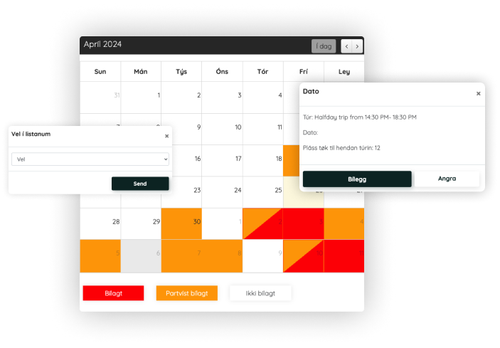 Bíleggingarskipan – online booking system